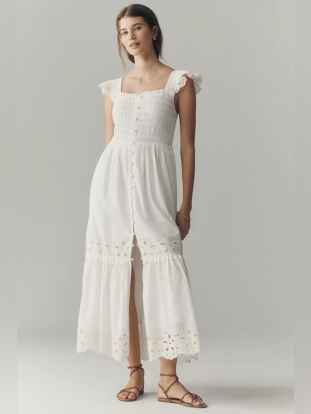 NWT Anthropology Peregrine
Eyelet Midi Dress